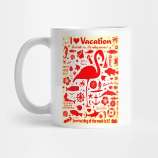 Vintage Travel - I Love Vacations Mug